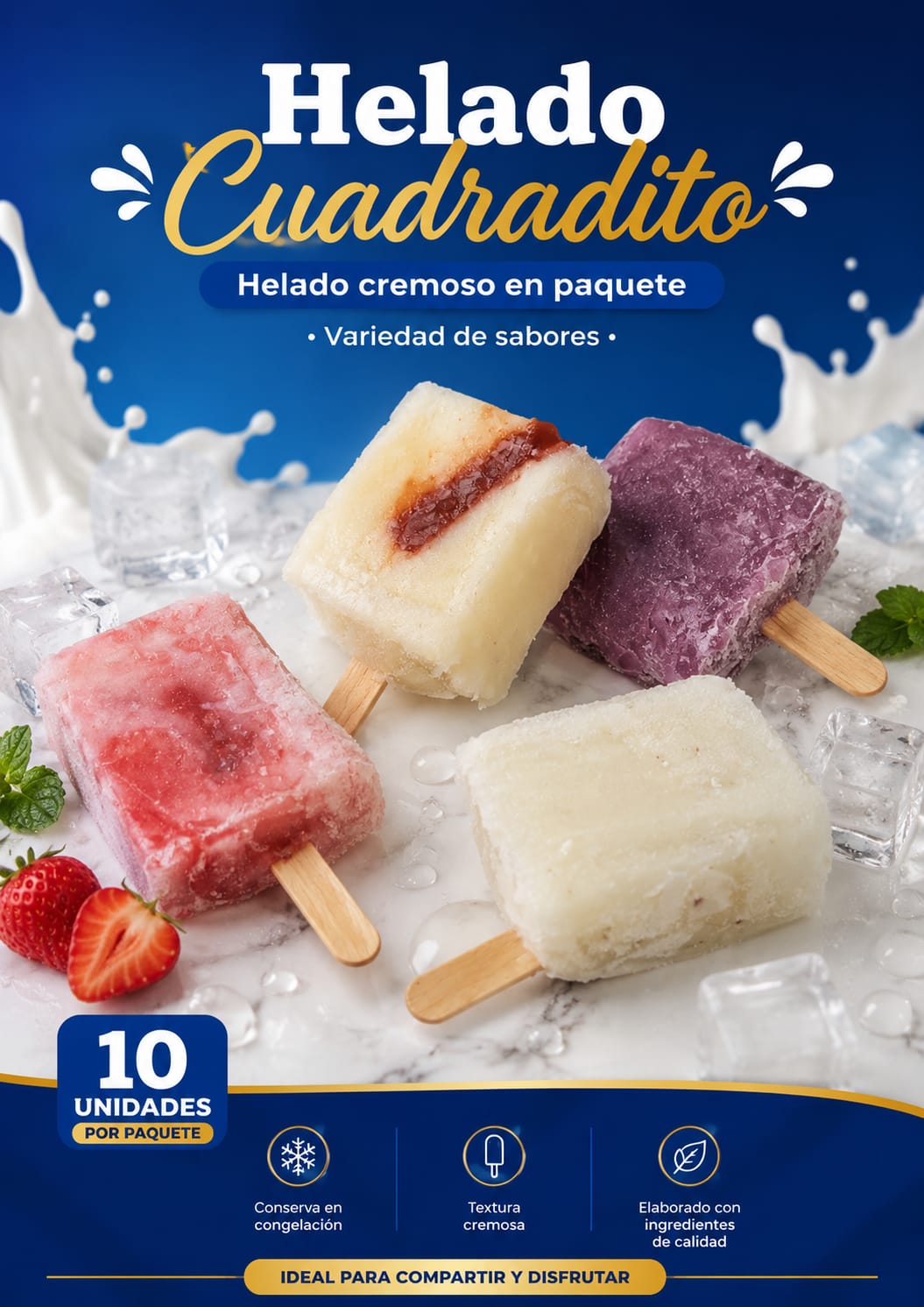 Mini cuadrados cremosos