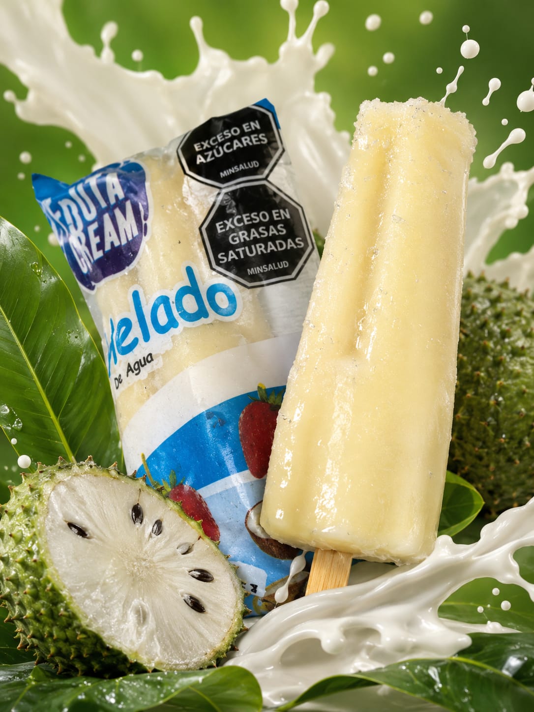 Helado de agua guanabana