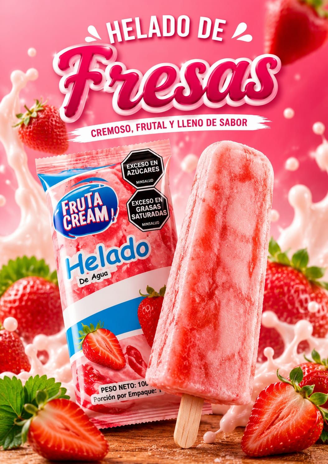 Helado de Fresas