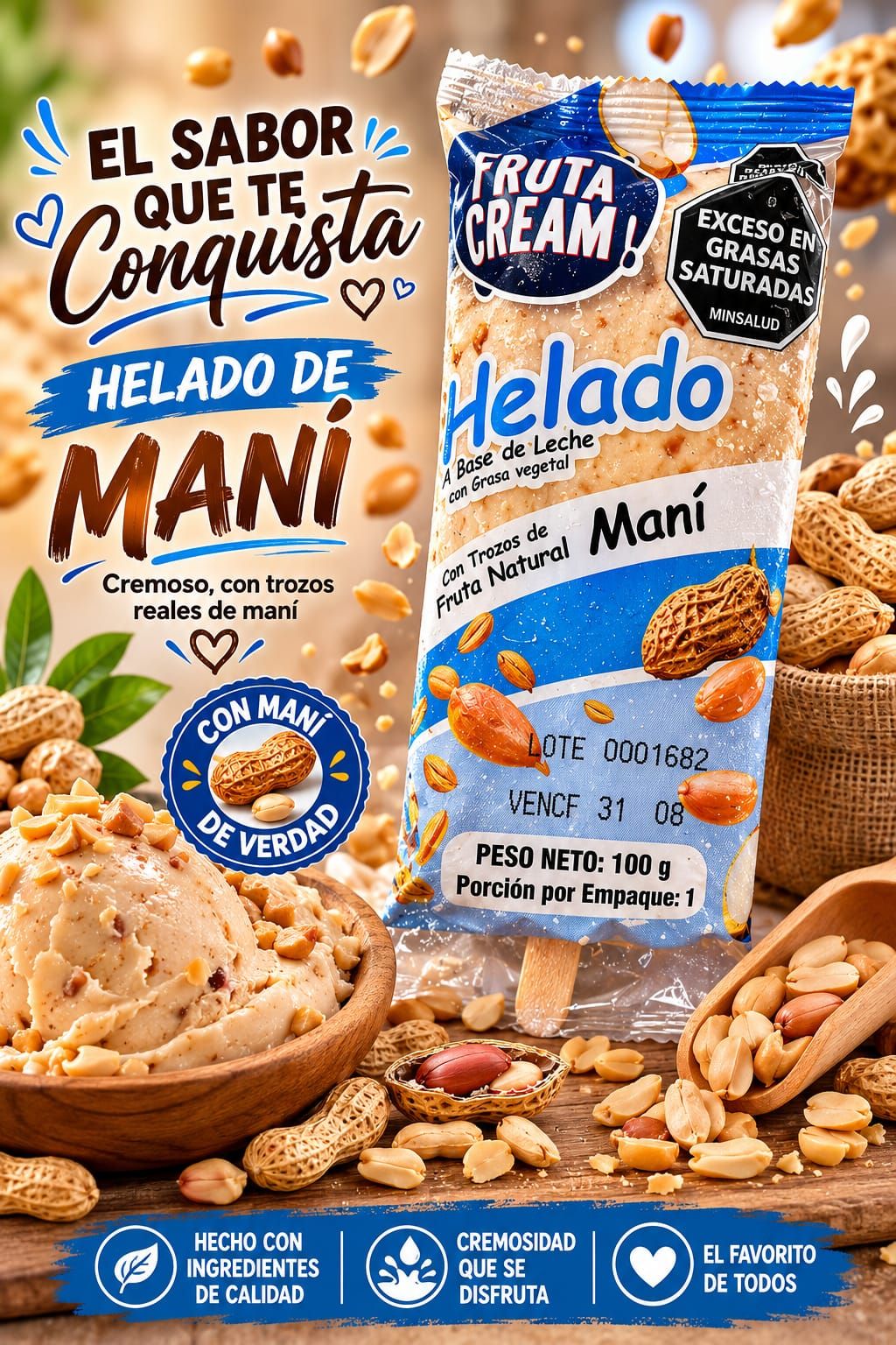 Helado de Mani