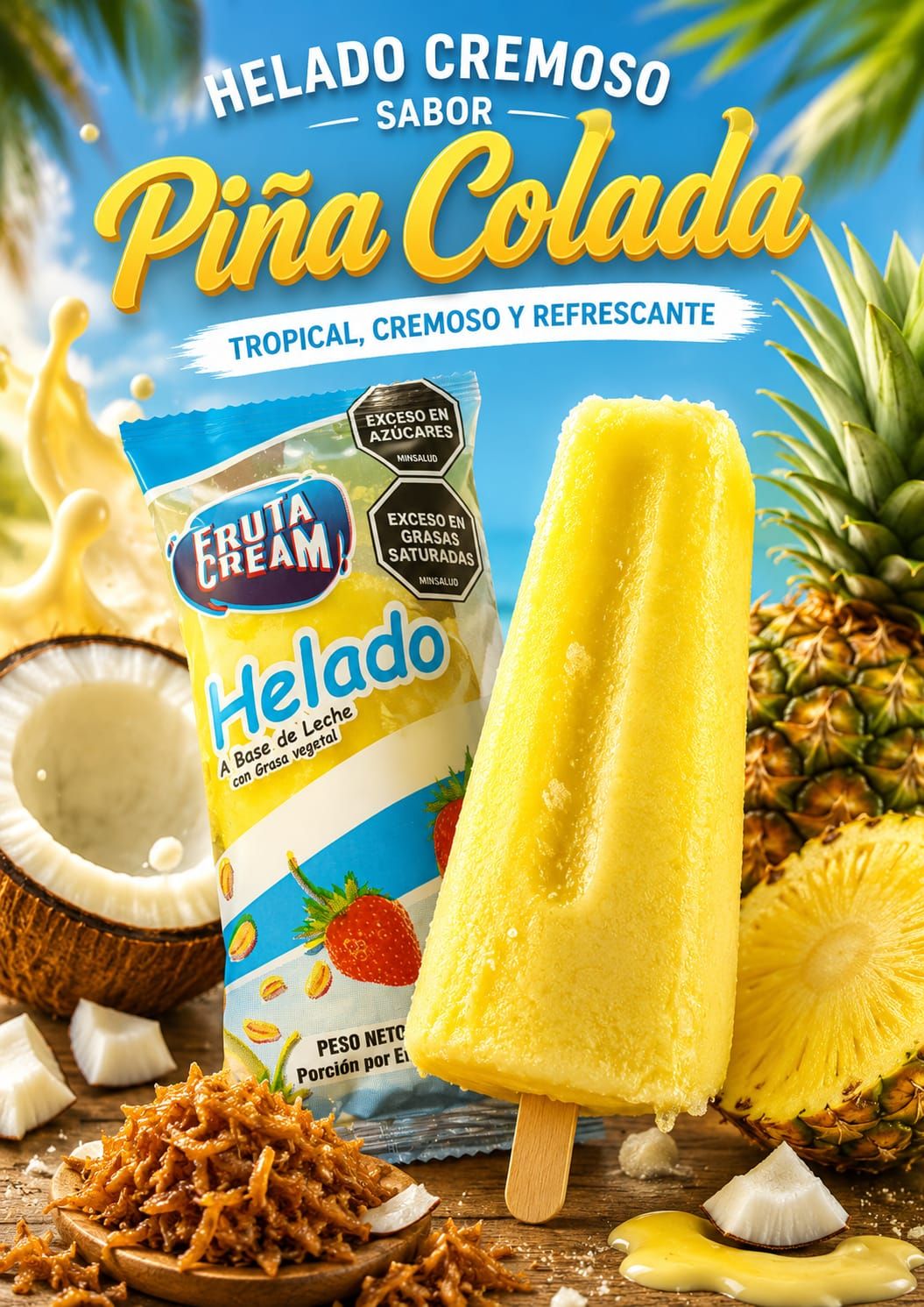Helado de Piña Colada