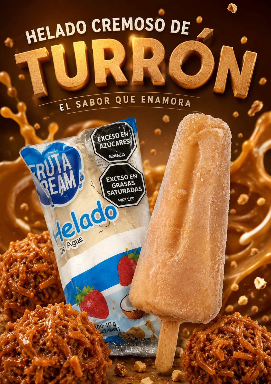 HELADO CREMOSO DE TURRON