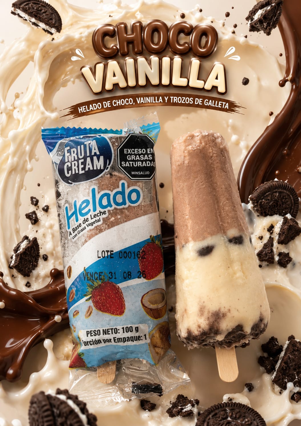 Helado de Vainillas de Choco
