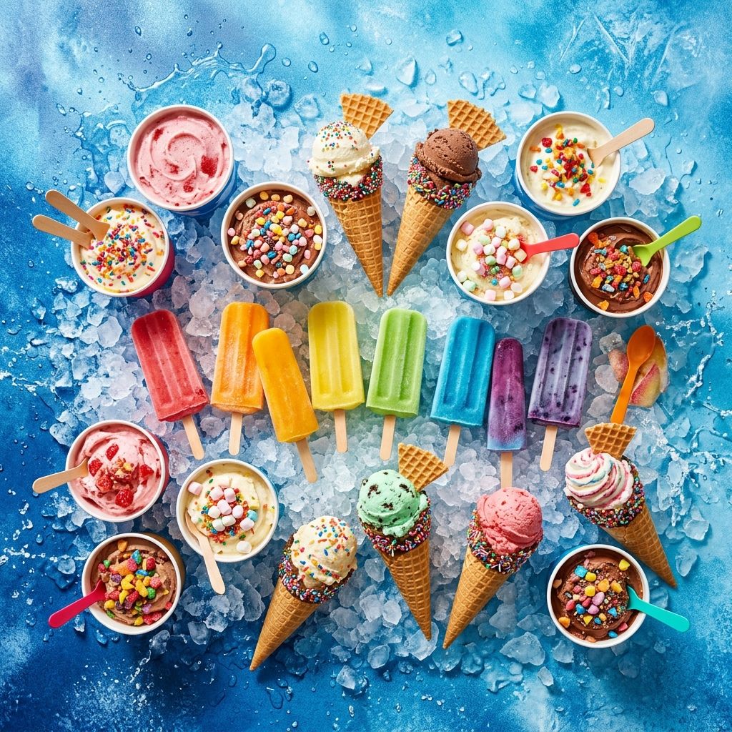 Variedad de productos Helados Golositos