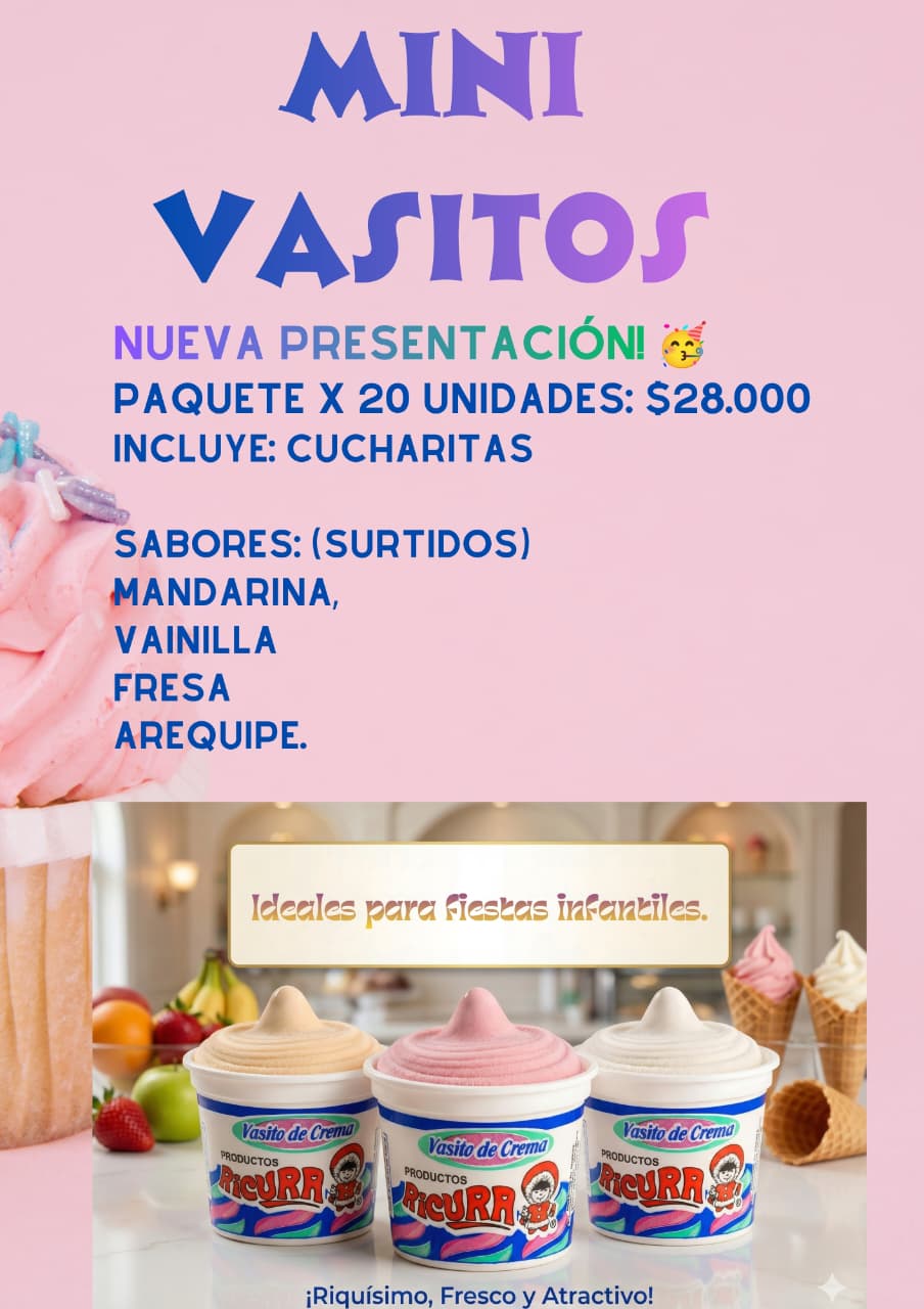 Mini Vasitos (Paquete x 20)