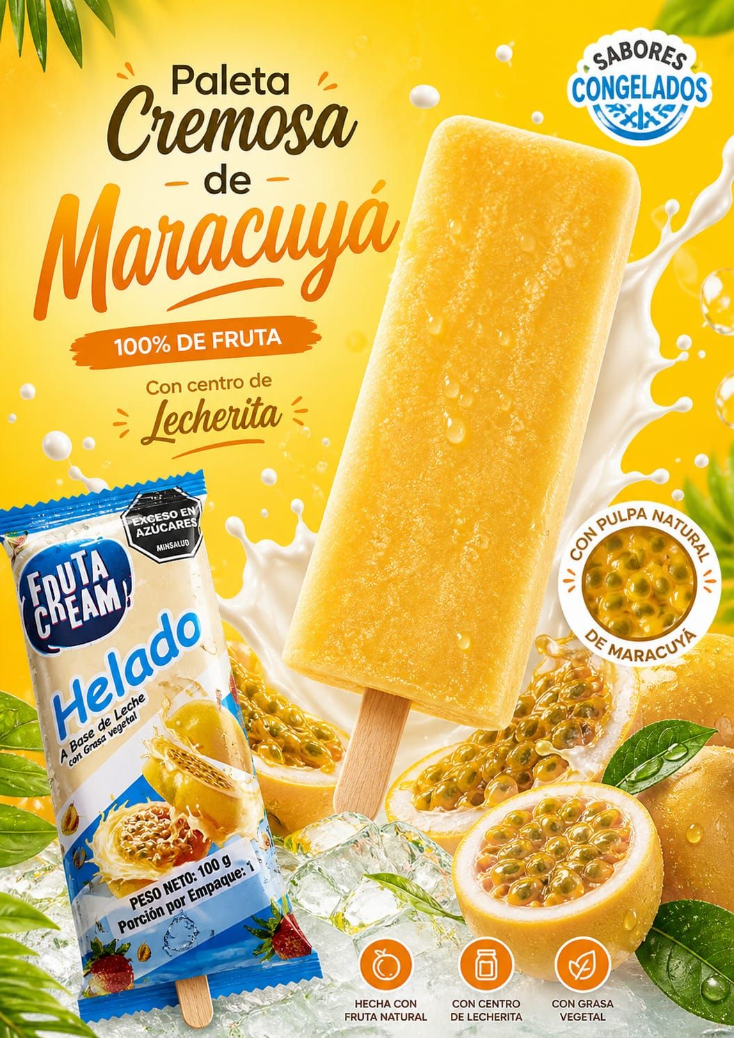 Paleta Cremosa - Maracuyá