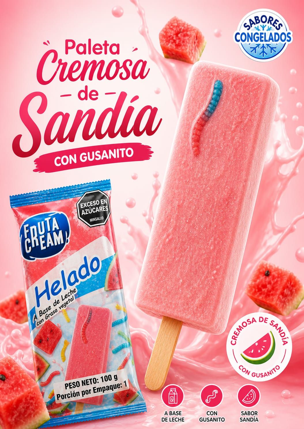 Paleta Cremosa - Sandía Mix