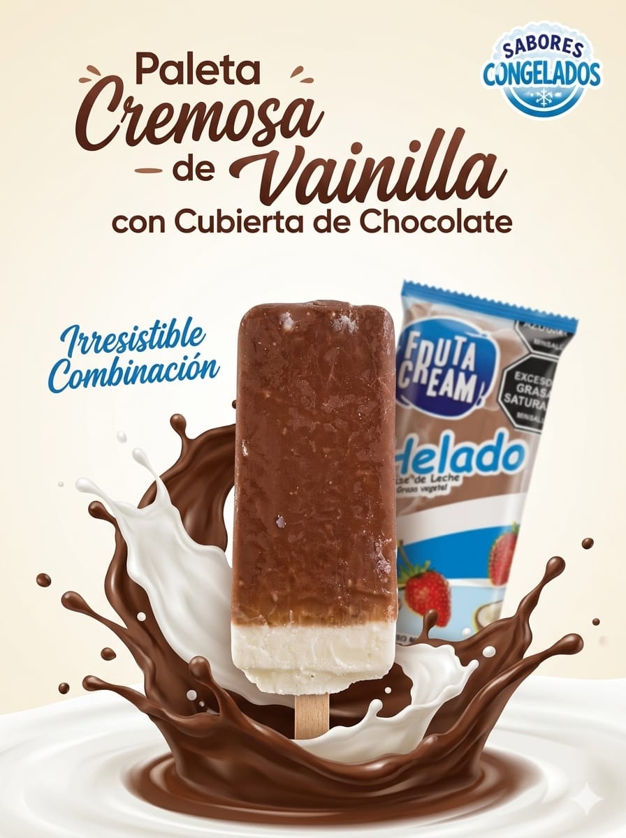 Paleta cremosa de Vainilla
